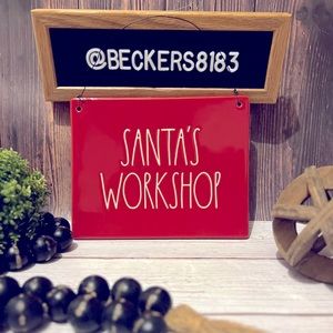 🤑FIRM/NO OFFERS🤑 RAE DUNN | “SANTA’S WORKSHOP” Plaque Sign